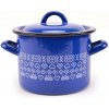 Smaltovaný hrniec s pokrievkou Čičmany 10 l / Ø 25 cm