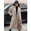Dámsky dlhý oversize kabát MANTOVA krémová One size DStreet 5904056684564