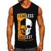 Čierne pánske tričko/tielko Tank Top s potlačou Bolf 14819