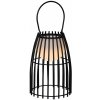 Lucide 06801/01/30 LED vonkajšia stolná lampička Fjara 1x0,3W | 30lm | 2800K | IP44 - čierna, stmievateľná, kovová, nabíjacia