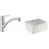 Súprava nerezový drez Grohe K700 31574SD1, kuchynská batéria Grohe Start 30530002