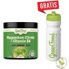 GreenFood Nutrition Magnesium Citrate + Vitamin B6 150 g + Ekologická fľaša zadarmo Zelené jablko
