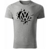 T-ričko Volkswagen Splash pánske tričko Farba trička: Tmavosivá, Farba potlače: Čierna, Veľkosť: 4XL
