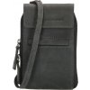 Hide & Stitches Idaho dámska kožená crossbody taška na mobil čierna