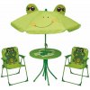 Set LEQ MELISENDA Rana, žaba, slnečník 105 cm, stôl 50 cm, 2 stoličky