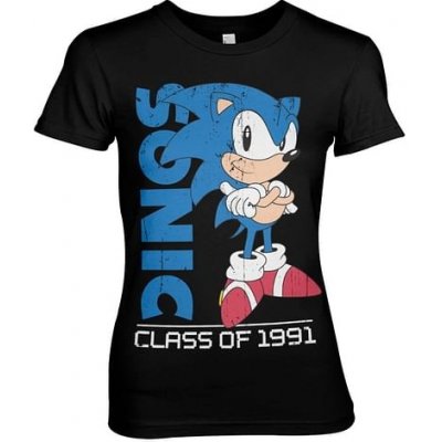 A.B. Dámske tričko Ježko Sonic Class Of 1991 černá