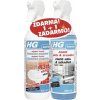 Penový čistič HG na vodný kameň 500 ml + Čistič skla a zrkadiel HG 500 ml