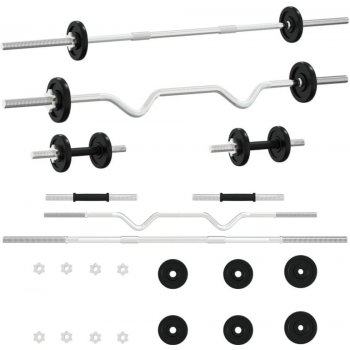 vidaXL Súprava jednoručných a obojručných činiek 30 kg
