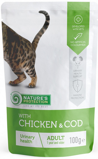 Nature´s Protection cat adult urinary chicken & cod 22 x 100 g