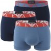EMPORIO ARMANI - boxerky 3PACK stretch cotton blu con rosso & blu Armani logo - limited edition-XXL (98-102 cm)