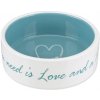 Miska keramická TRIXIE Pets Home krémová / světle modrá 12 cm 0,3 l