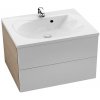 RAVAK ROSA II 76 x 49 x 47cm skrinka pod umývadlo s dvomi zásuvkami, cappuccino/biela, X000001295