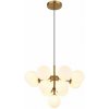 GLOBO 56143-13G GRAPPY závesné svietidlo D560mm 13xG9 zlatá, biela