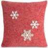 EUROFIRANY VIANOČNÁ DEKORAČNÁ OBLIEČKA NA VANKÚŠ SNOWFLAKE4 40X40 CM VZOROVANÁ