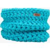 Doke detský háčkovaný nákrčník tyrkys