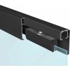 MPkovania SC - POSUVNÝ SYSTÉM 100 SILENT GLASS 80 KG s obojstranným krytom na profil, SC – posuvný systém 100 SILENT GLASS pre jednokrídlové dvere 1D 2000/80 s obojstranným krytom, CIM - čierna matná
