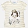 Dievčenské pruhované tričko s krátkym rukávom Mayoral