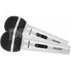 Fenton DM100W Set 2 bílých mikrofonů pro karaoke nebo DJ's