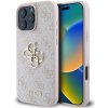 Guess PU 4G Metal Logo Zadní Kryt pro iPhone 16 Pro Max Pink GUHCP16X4GMGPI