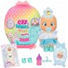 Bábika bábätko IMC Toys Cry Babies 13 cm, viacfarebná, s domčekom a oblečením