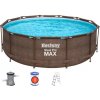 BESTWAY 56709 - Bazén Steel Pro MAX ™ Rattan s konštrukciou 366x100 cm set