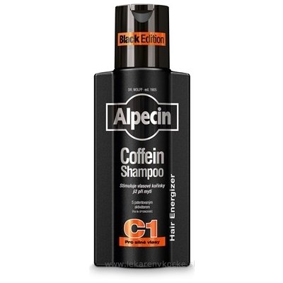 ALPECIN Coffein Shampoo C1 Black Edition kofeínový šampón proti vypadávaniu vlasov 1x250 ml