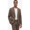 Pánske strečové sako CLUB OF GENTS slim fit hnedé