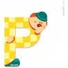 Janod Drevené písmenko lepiace 9 cm P žlté