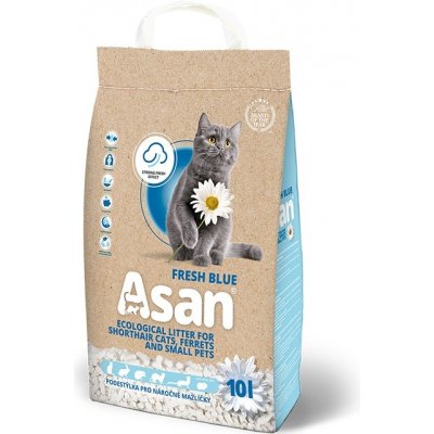 Asan Cat Fresh Blue eko-stelivo pro mačky a fretky 10 l (2 kg)