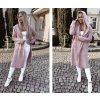 Dámsky farebný predĺžený cardigan NINA Ružový
