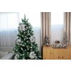 Kvet MagicHome Vianoce, Poinssetia, strieborná, stonka, 38 cm, veľkosť kvetu: 24 cm
