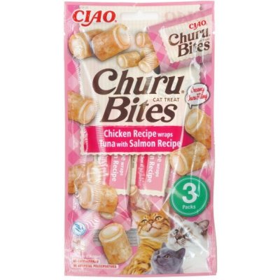 Churu Cat Bites Chicken wraps&Tuna Salmon 3 x 10 g