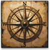 Vymalujsisam.sk Maľovanie podľa čísiel - Kompas Veľkosť: 50x50cm, Rám: Okrúhly rám