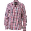 James & Nicholson Košile JN 616, popelínová, dlouhý rukáv, dámská COT02061685903-navy/red/wh L Navy/červená/bílá