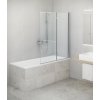 ROTH TZVP2 100cm pravá vaňová zástena sklápacia, profil brillant, sklo transparent, 742-100000P-00-02