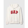 GAP Mikina na zip s logem Bílá - M