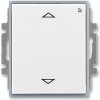 Spínač žalúziový s krátkocestným ovládačom, s RF prijímačom pre 868 MHz, biela / ľadová šedá, ABB, Element 3299E-A33108 04