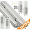 BERGE SADA 2x Hermetické svietidlo 2x120 + 4x LED žiarivka 18W 1800lm 4000K