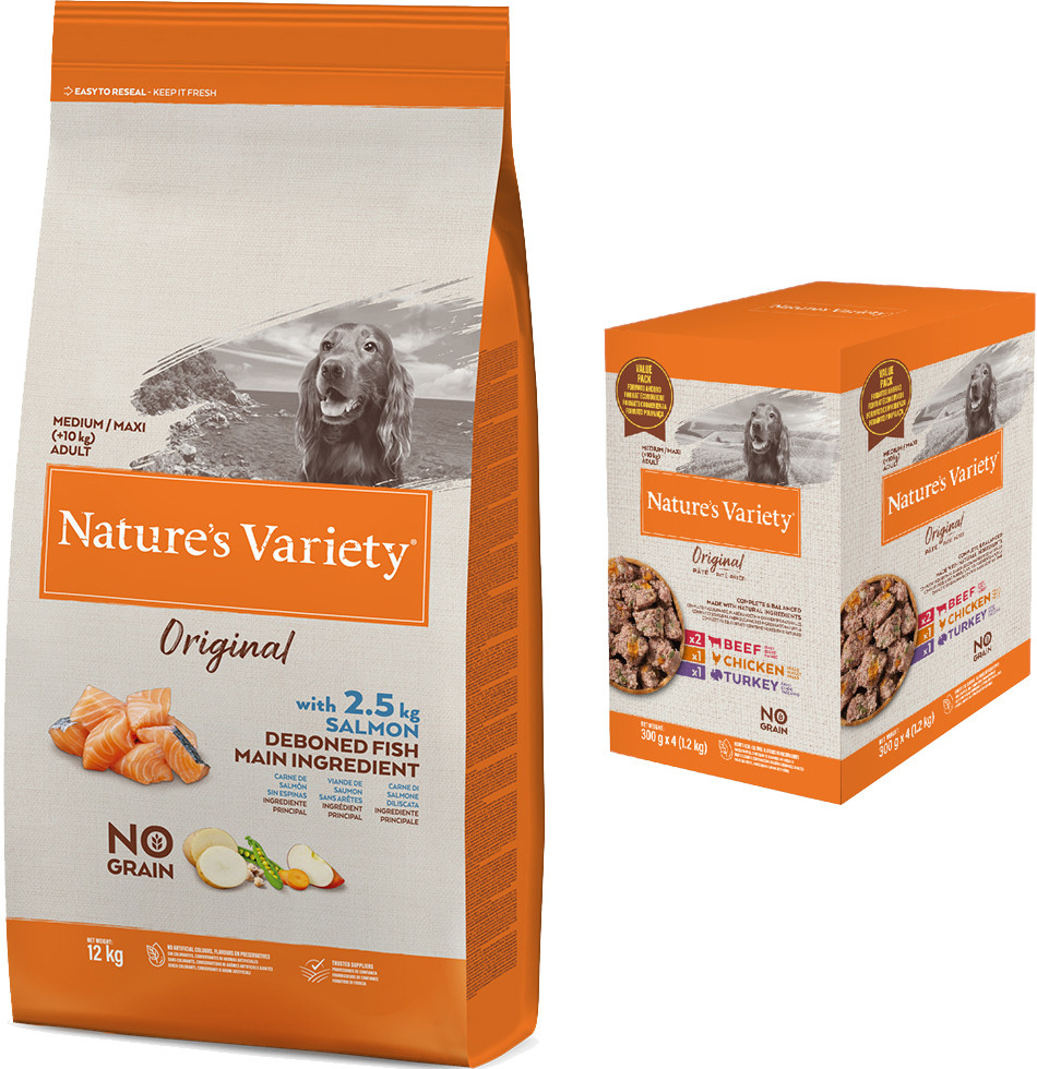 Natures Variety Original No Grain Medium Adult losos 12 kg