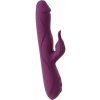 Javida - 3v1 tlačiaci, rotačný perličkový vibrátor (fialový)