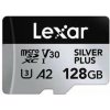 Lexar High-Performance Silver Plus microSDXC UHS-I, 128GB, up to 205MB/s read 150MB/s write C10 A2 V30 U3,with adapter (LMSSIPL128G-BNANG)
