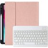 AppleKing puzdro s bielou klávesnicou a priestorom na Apple Pencil pre iPad Pro 11