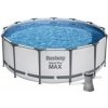 Bazén Bestway s konštrukciou 3,96 x 1,22 svetlo šedý set