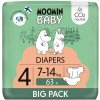 Muumi Baby Moomin Baby 4 Maxi 7-14 kg (63 ks), ekologické plienky