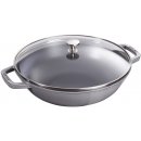 Staub Wok so sklenenou pokrievkou 30cm grafitovo sivý