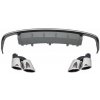 KITT Rear Bumper Valance Diffuser suitable for Audi A6 4G Facelift (2015-2018) Sedan Limousine with Exhaust Muffler Tips S6 Design