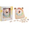 Teddies Hodiny medveď výučbová vkladačka drevené v krabici 26x29x5cm 24m+