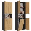 Topeshop NEL 1K DK ANT/ART KP koupelnový doplněk Grafit, Dub