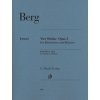 Four Pieces op. 5 for Clarinet and Piano