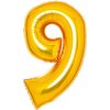 Amscan Fóliový balón číslo 9 zlatý 66 cm